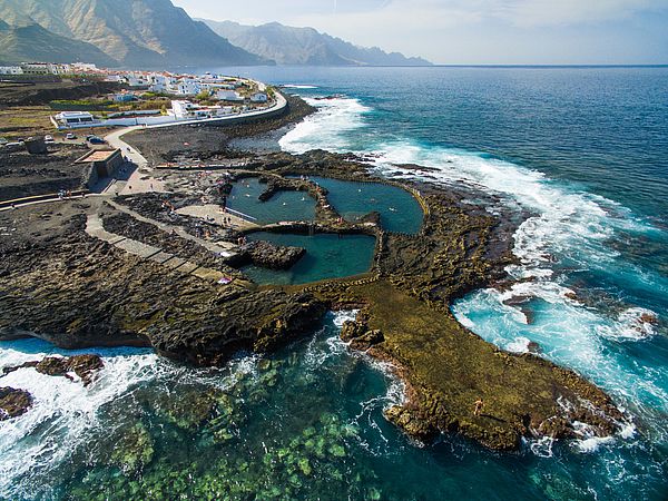 Panoramic view of Las Salinas de Agaete, Gran Canaria