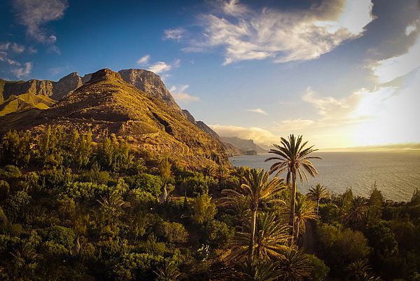 Paisaje desde el Barranco de Guayedra, al norte de Gran Canaria.