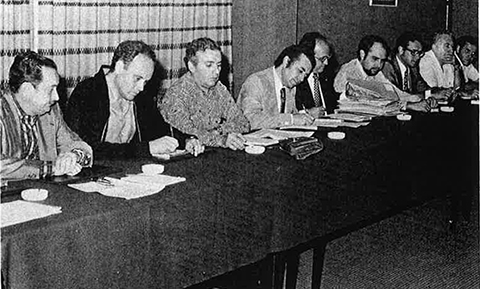 Mesa de Trabajo del Patronato Provincial de Turismo de Las Palmas 1975