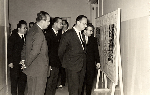 Manuel Fraga visita la Escuela de Hostelería 1962. Fuente: FEDAC