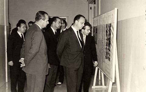 Manuel Fraga visita la Escuela de Hostelería 1962. Fuente: FEDAC
