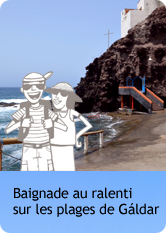 Baignade au ralenti sur les plages de Gáldar