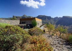 Exterior del Centro de Interpretación del Roque Bentayga, en Gran Canaria