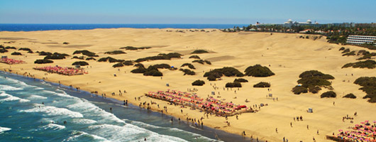 Beach lovers home from home in sunny Gran Canaria, Playa del