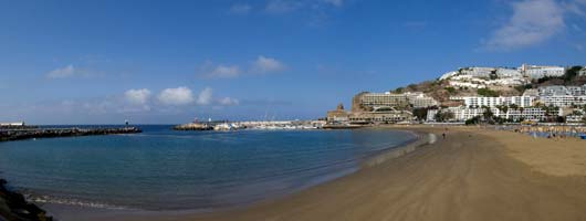 Panoramic view over the beach of Puerto Rico