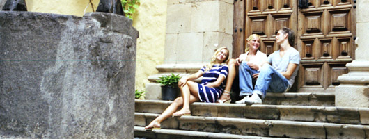 Inner patio of the Casa de Colón