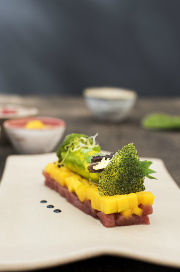 Tartar aus rotem Thunfisch, Mango und Avocado aus Mogán