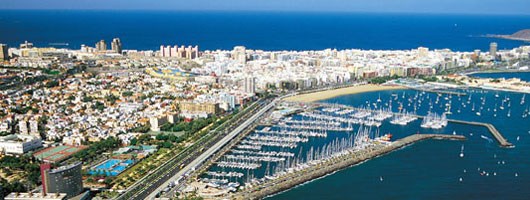 Flygfoto över Las Palmas de Gran Canaria