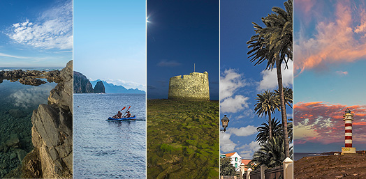 A mosaic of the different landscapes on the island