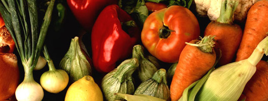 Grönsaker: paprikor, zucchini, morötter...