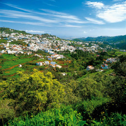 Vista panoramica del comune di Teror