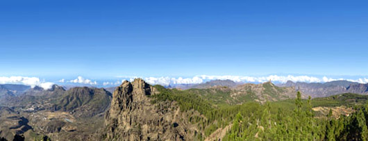 Vy från utsiktsplatsen Mirador de Pozo de las Nieves
